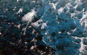 Blue Ice Floating in Tracy Arm Fjord